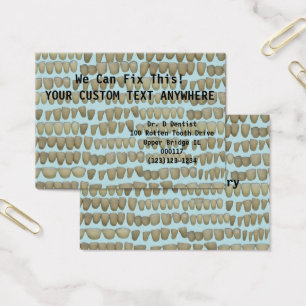 Dentist Tandvård Rotten Teeth Help Orthodontics Visitkort