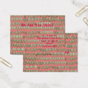 Dentist Tandvård Rotten Teeth Help Orthodontics Visitkort