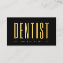 Dentist Tandvård Tooth Logotyp Black & Guld