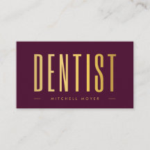 Dentist Tandvård Tooth Logotyp Burgundy & Guld