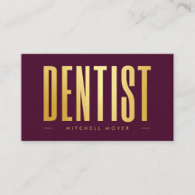 Dentist Tandvård Tooth Logotyp Burgundy & Guld