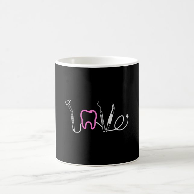 Dentist Teeth Dental LoveTooth Funny Gift Idea Kaffemugg (Center)