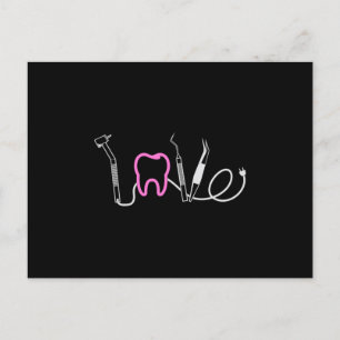 Dentist Teeth Dental LoveTooth Funny Gift Idea Vykort