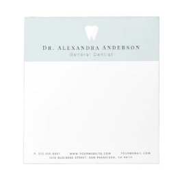 Dentist Teeth Light Blue & White Anteckningsblock