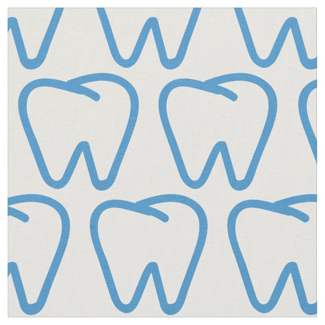 Dentist Teeth Orthodontist Mönster Tyg (Närbild)