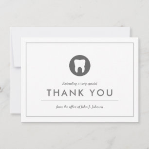 Dentist Thmet   Minimalistiskt enkelt tackkort Tack Kort