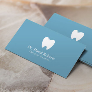 Dentist Tooth Logotyp Blue Dental Möte Tidsbeställning Kort