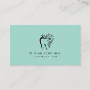 Dentist Tooth Logotyp Grönt Dental Office Visitkort