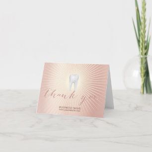 Dentist Tooth Modern Dental Tack Ro Guld Kort