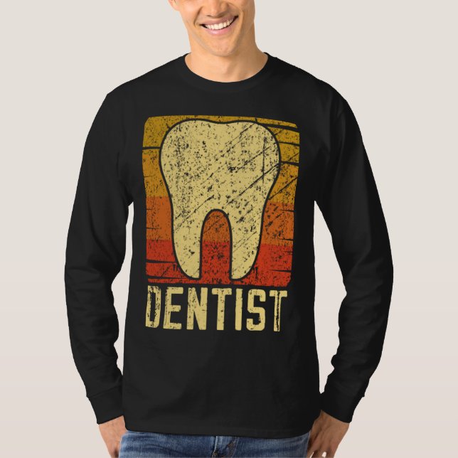 Dentist Tooth Retro Funny T Shirt (Framsida)