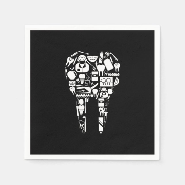 Dentist Tooth Teeth Dentistry Mouth Doctor Gift Pappersservett (Framsidan)