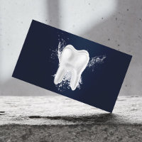 Dentist Tooth & Vatten Stänk marinblå tandtandtråd
