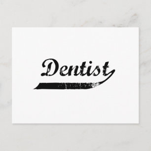 Dentist Typography Vykort