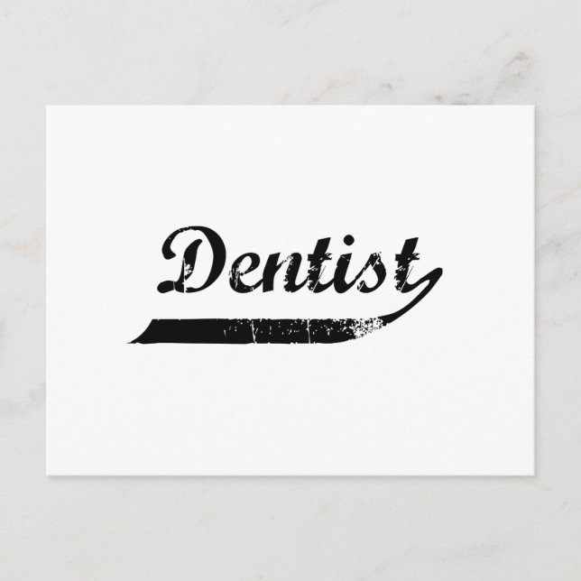 Dentist Typography Vykort (Framsida)