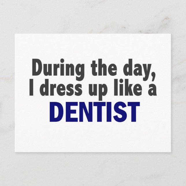 Dentist under dagen vykort (Framsida)