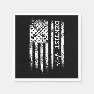 Dentist USA American Flagga Tandvård Tooth Doktor Pappersservett