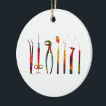 Dentist Verktyg Julgransprydnad Keramik<br><div class="desc">Dentist Verktyg,  Tooth Medical Art,  Watercolor Print,  Gift,  Dental Instruments,  Surgeon Dental,  Clinical Decor</div>