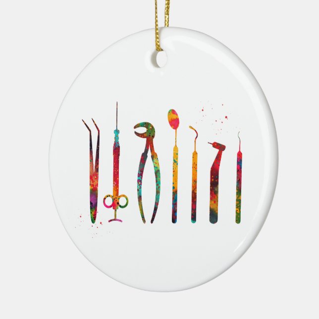 Dentist Verktyg Julgransprydnad Keramik (Vänster)