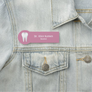 Dentist   Vit tand Namnbricka