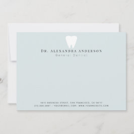 Dentist White Teeth Light Blue Anteckningskort