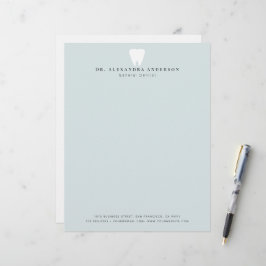 Dentist White Teeth Light Blue Brevhuvud