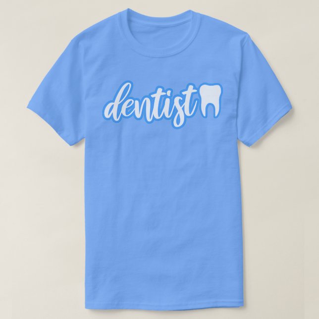 Dentistblått T Shirt (Design framsida)
