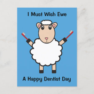 Dentistdagen Får Tandborste Wish Ewe Personalize Vykort
