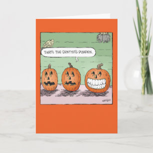 Dentists Pumpkin Halloween Kort