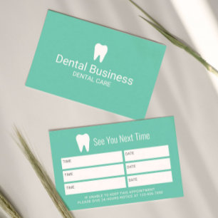 Dentistturkos Grönt Dental Möte Tidsbeställning Kort