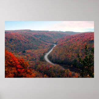 Denton Backe S-kurvans motorväg Poster