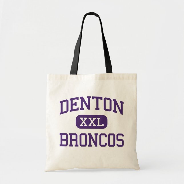 Denton - Broncos - högstadium - Denton Texas Tygkasse (Framsidan)