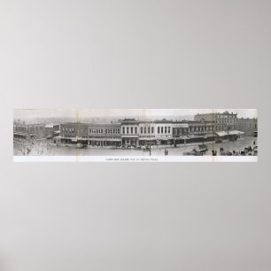 Denton, Texas - North Side of Square Tidigt 1900's Poster