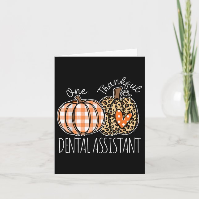 Dentristen Stant Cute Thanksgiving Dentist Istant Kort (Framsida)