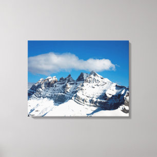 Dents du Midi Schweiz Helgdag Card Canvastryck