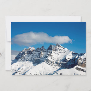 Dents du Midi Schweiz Helgdag Card Julkort