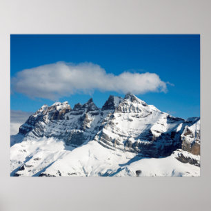 Dents du Midi Schweiz Helgdag Card Poster