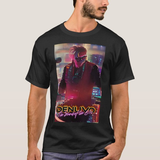 Denuvo Synthwave Jon T-Shirt (Framsida)