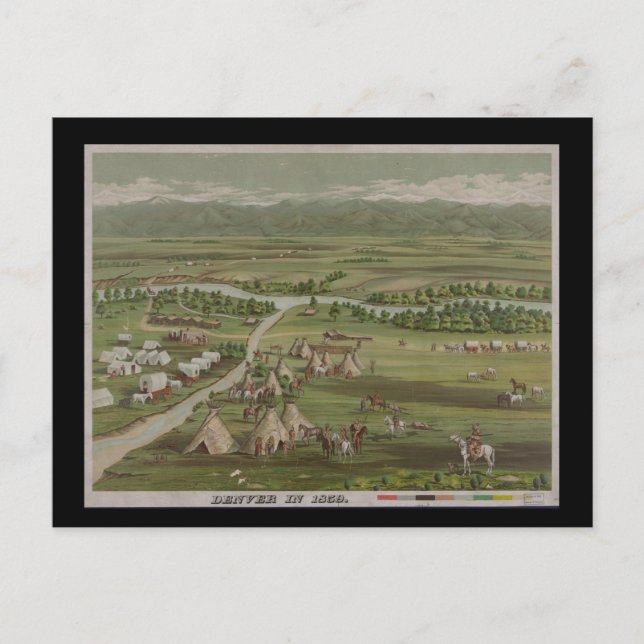 Denver 1859 vykort (Framsida)