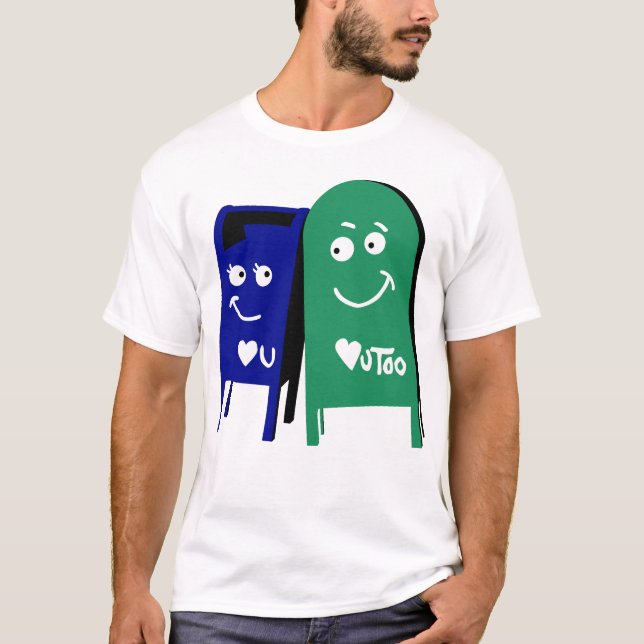 denver älskar jag dig brevlådor tee (Framsida)