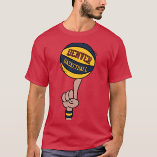 Denver Basketball Finger Spin T Shirt