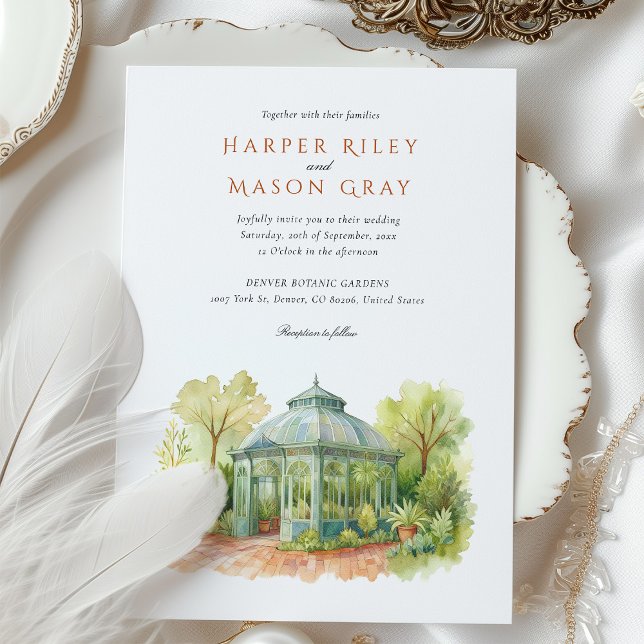 DENVER Botanic Gardens Woodland Mosaic Bröllop Inbjudningar (Skapare uppladdad)