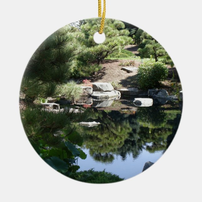 Denver Botanic Japanska trädgårdsreflektioner Julgransprydnad Keramik (Framsidan)