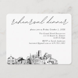 Denver Bröllop Elegant Rehearsal Middag Tilläggskort
