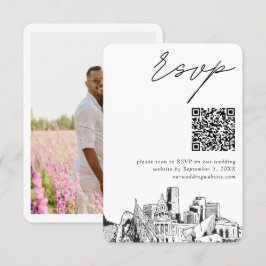 Denver Bröllop Modern OSA QR-kod Tilläggskort