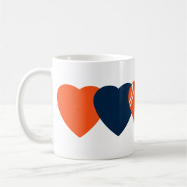 Denver Broncos Football Heart Design Kaffemugg