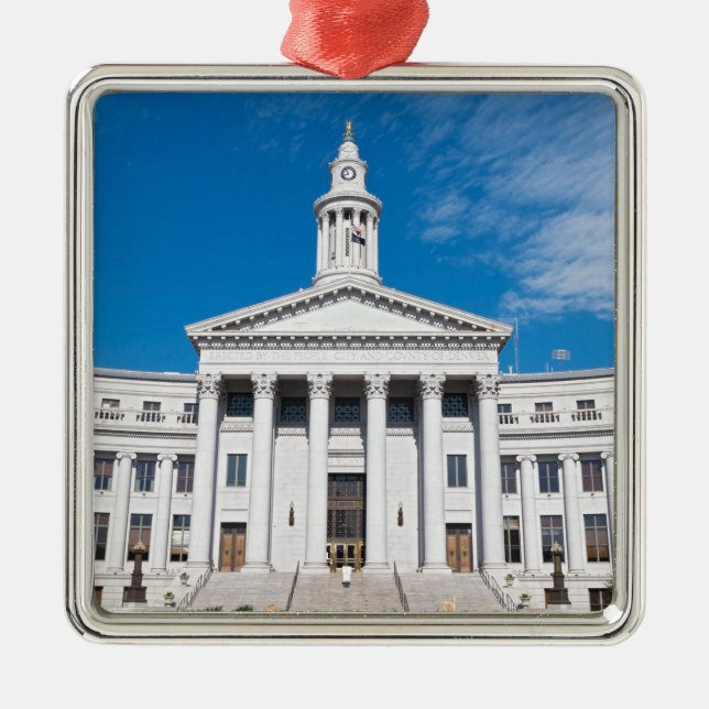 Denver City and County Byggnad Entrance Julgransprydnad Metall (Framsidan)