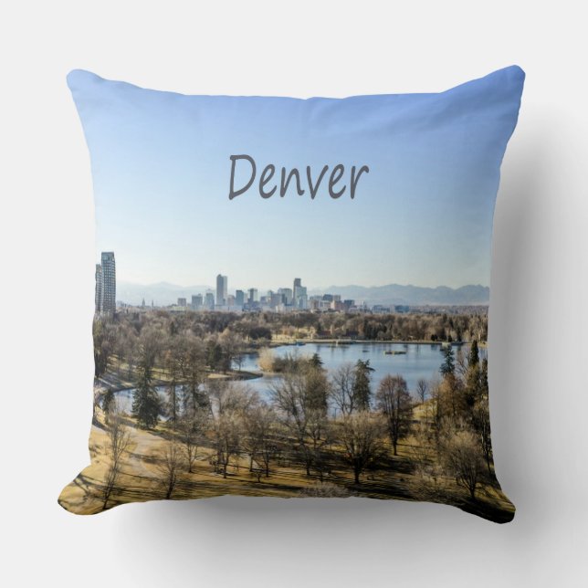 Denver City och Mountains Colorado Kudde (Framsida)