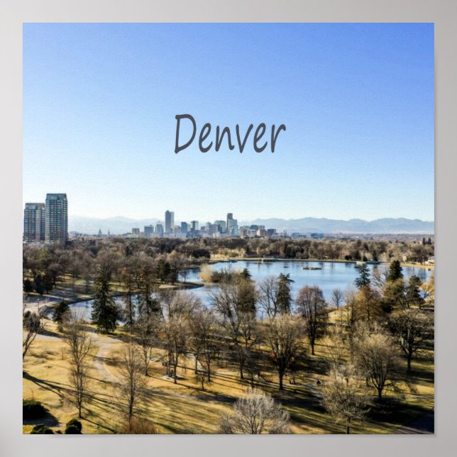 Denver City och Mountains Colorado Poster (Framsidan)