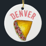 Denver CO Colorado Breakfast Egg Omelet Julgransprydnad Keramik<br><div class="desc">Visa pride i hemstaden eller hemstaten! Ornament är en originalmarkör som illustrerar en utsökt Denver-stil-äggomelet. Den här hemligstämplingen finns också på andra produkter. Även andra stater och städer finns tillgängliga. Ser du inte vad du är tittar för? Behöver du hjälp med anpassning? Kontakta Rebecca för att få något designat bara...</div>