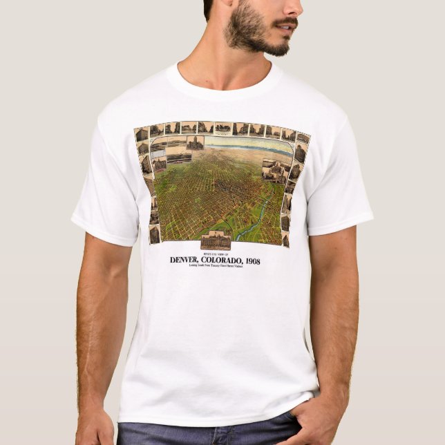 Denver Colorado - 1908 T Shirt (Framsida)